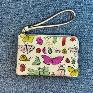 Small Coach Wristlet Bugs Insects Limited Edition